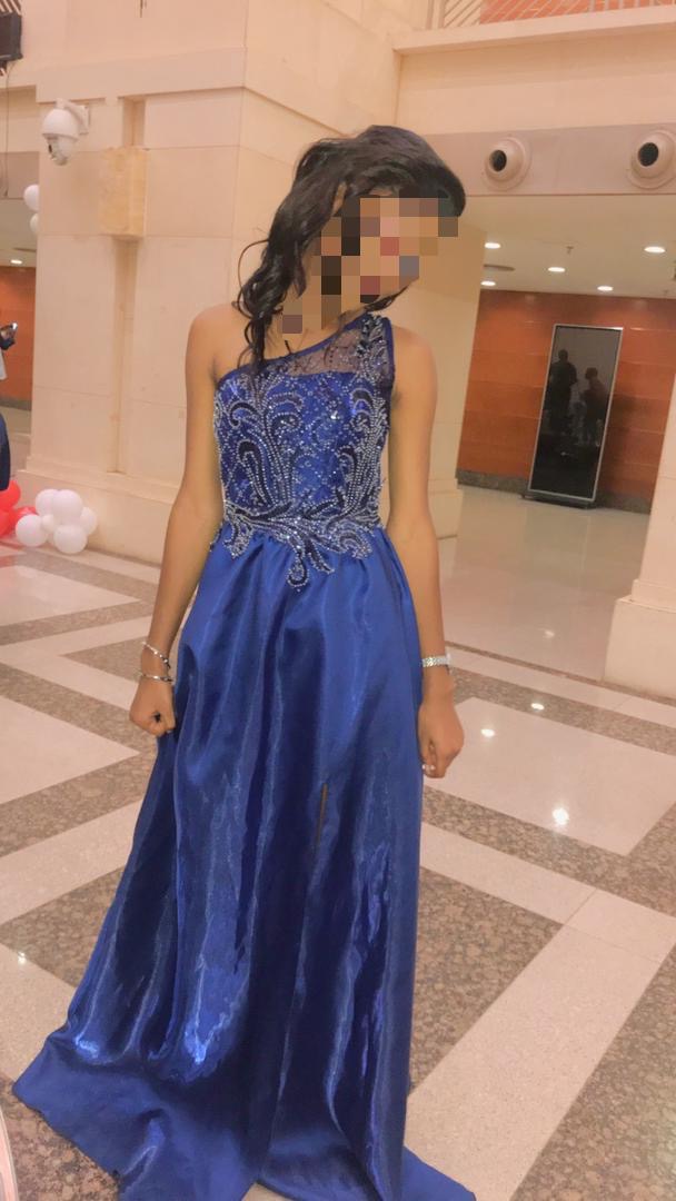 Robe bleue évasée - Image 1