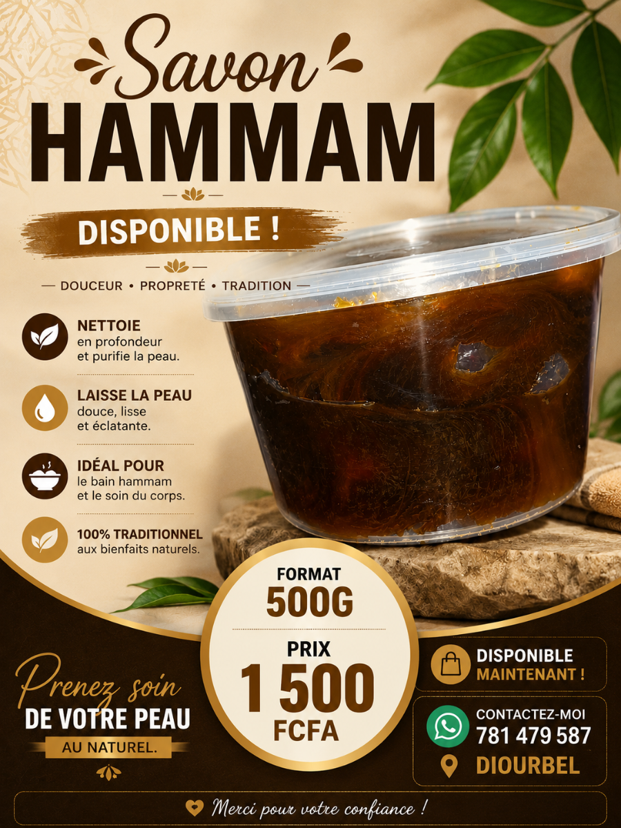 Savon hamam brute